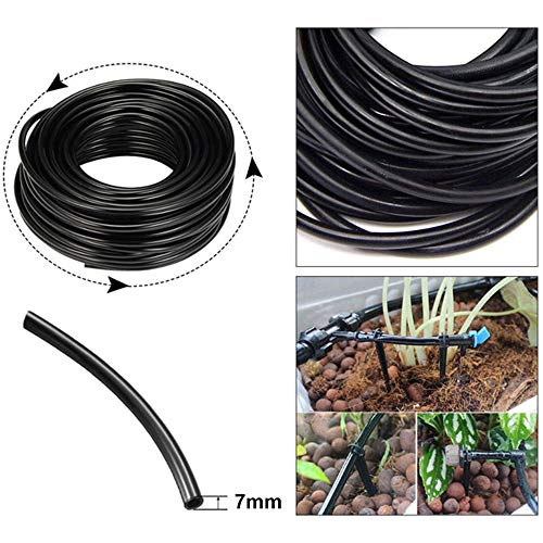 Misting Cooling System,4/7Mm Watering Tubing,Misting Nozzle Sprinkler,Faucet Adapter Outdoor Garden Patio Greenhouse Micro Drip Irrigation Kit (5M Watering Set) #TOP4