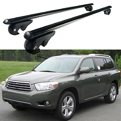 FTAPACCE 2 STKS Afsluitbare Dwarsbalken Cross Bar Cargo Carrier Past voor Toyota Highlander 2008-2013 Dakrail