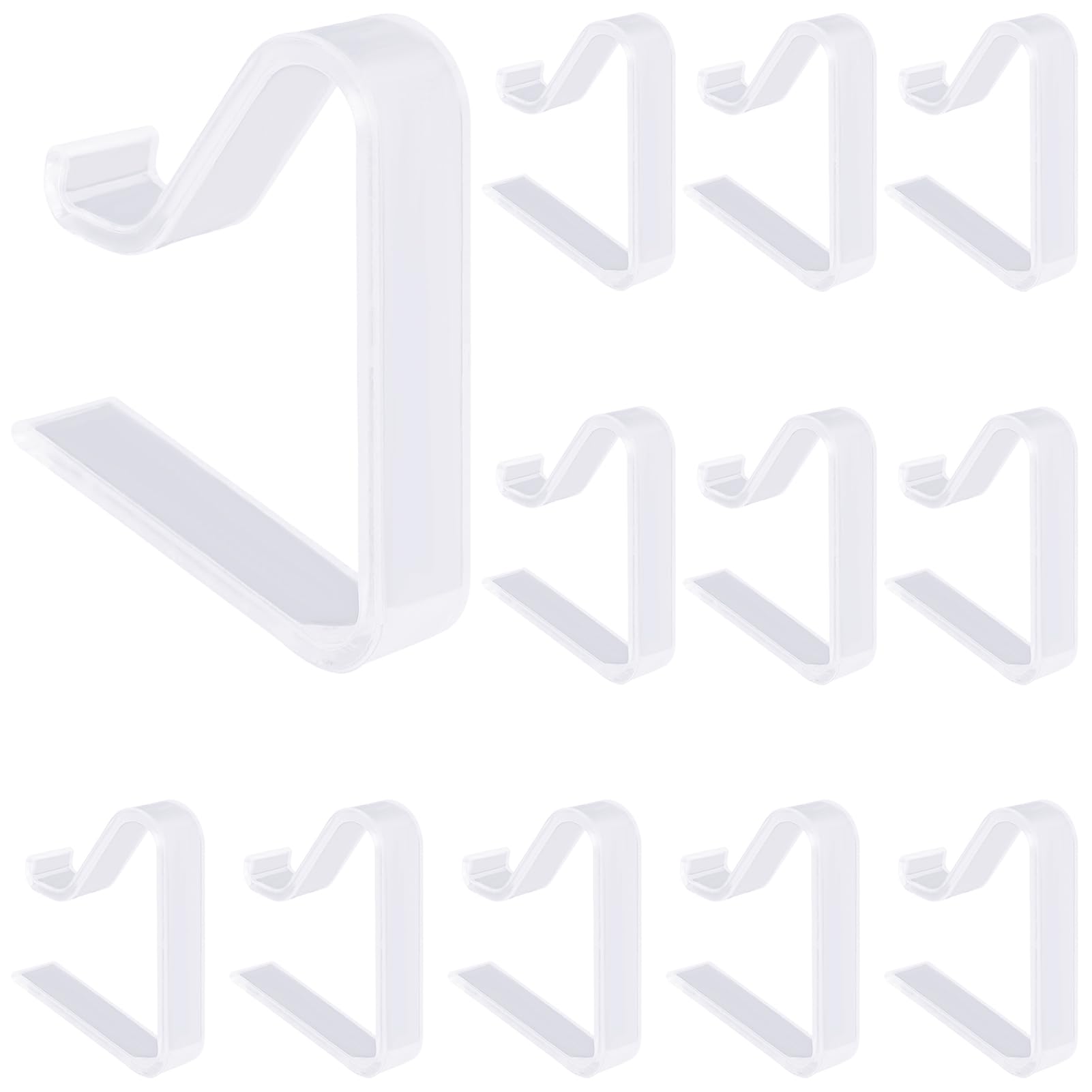 Pinces à Nappe en Plastique Transparent pour Tables 3,5-5 cm 12 Pièces
