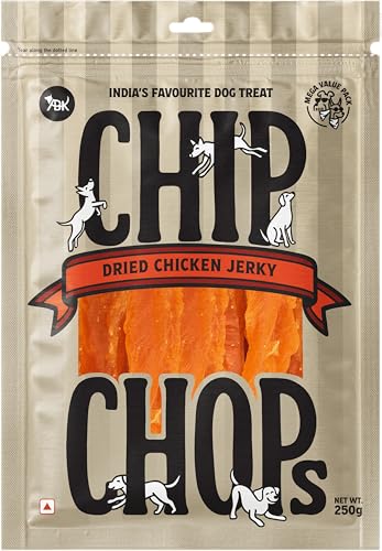 Image of Chip Chops Sun Dried Chicken Jerky Dog Treats for Dogs, High Protein Training Snacks, Healthy & Easily Digestible Dog Treats, Suitable for All Breeds 250g - Pack of 1