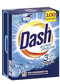 Dash® Alpen Fresh Powder, detergente completo per bucato bianco, 100 lavaggi, fresco e luminoso, 6,5 kg