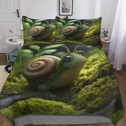 Housse couette escargots 3D hypoallergénique pour un sommeil paisible - 2