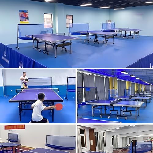Rete di cattura palline da ping pong per tavoli da 182-203 cm, collettore e rullo per campi di allenamento