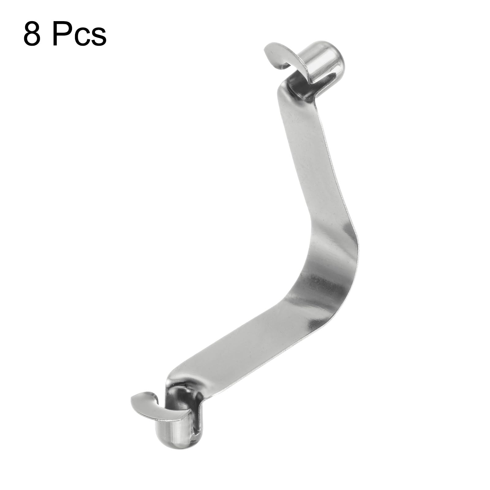 QUARKZMAN 8Pcs Doble Botón Kayak Paddle Snap Resorte Clip 8x10x50mm 65Mn Resorte de Acero en V en Forma de Tubo de Bloqueo Telescópico de Elevación Hueco Clips para Tienda Paraguas Camping