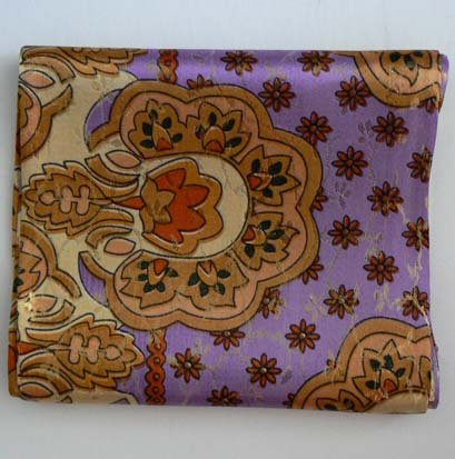 silksalon Large 100% Charmeuse Silk Scarf Shawl Wrap Gold Thread Purple A1355