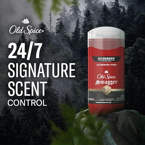 Old Spice Aluminum Free Deodorant for Men, 24/7 Protection to Eliminate Odors, 24/7 Freshness & Lasting Scent, Swagger with Lime & Cedarwood Scent, 3.8 oz (Pack of 3) - Image 4