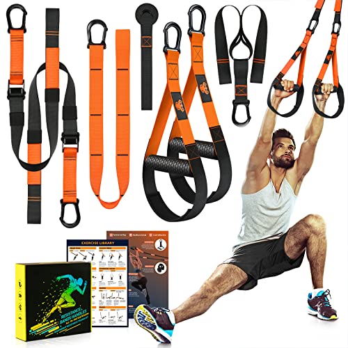 Bodyweight Resistance Set, Home Resistance Trainer Fitness Straps for Whole Body Exercise, Resistance Band with Handle, Door Anchor, Extension Band, Exercise Guide