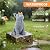 CIYSHO Dog Statue with Solar Butterfly, Cute French Bulldog Garden Statue Outdoor Decor for Outside Yard Lawn Patio Porch, Resin Garden Art Home Decorations Figurine, Dog Lovers Gifts for Women Mom