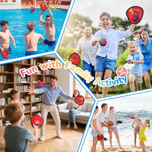 Toss and Catch Ball Game Outdoor, Kids Outdoor Games Yard Games Beach Toys Pool Toys for Family, Toddler Baseball Glove & Catch Ball Toys Birthday Gift for Ages 3 4 5 6 7 8-12 Year Old Boys Girls