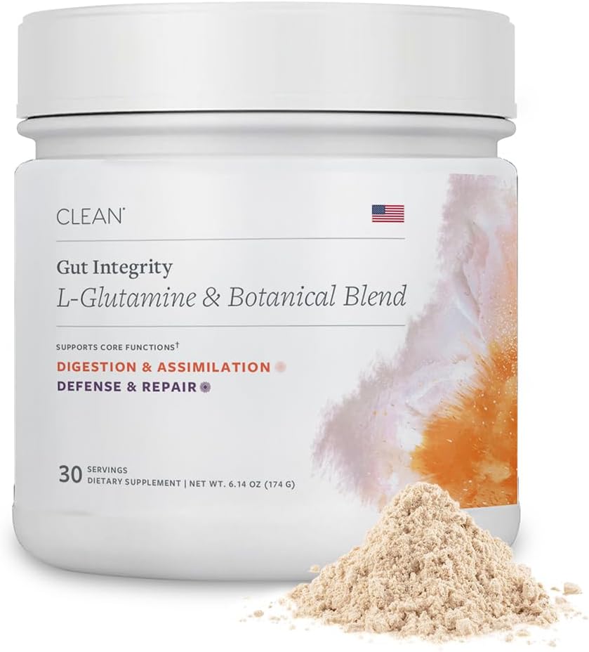 Gut Integrity L-Glutamine Powder, 5g Per Serving with Aloe, Slippery Elm & Marshmallow Root, Gut Lining & Digestive Comfort Support, Unflavored, 30 Servings