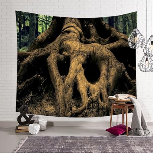 Tenture tissu nature pour masquer mur abîmé grand format déco