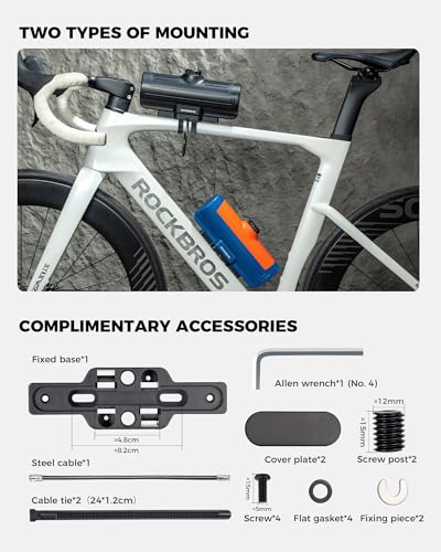 ROCKBROS Fahrrad Oberrohrtasche 0,7L, wasserdichte Fahrradbox mit Zahlenschloss, Robuste Rahmentasche Fahrrad Oberrohr für MTB, Rennrad, Gravelbike & Citybike