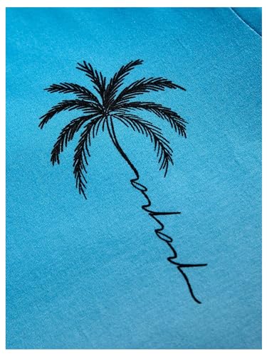 Floerns Men's Summer Streetwear Causal T Shirts Ombre Tropical Print Crewneck Short Sleeve Tee Shirts Tops3