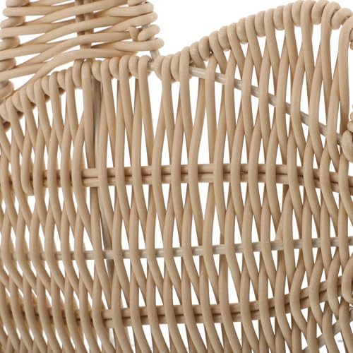 Poisson en rotin tissé main sculpture murale chic beige