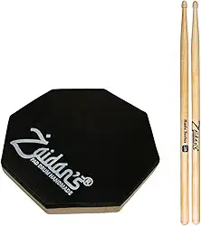 Pad Estudo Bateria Praticável 15cm ou 6 Polegadas + Par Baquetas Basic Series Zaidan's By Spanking (5B)