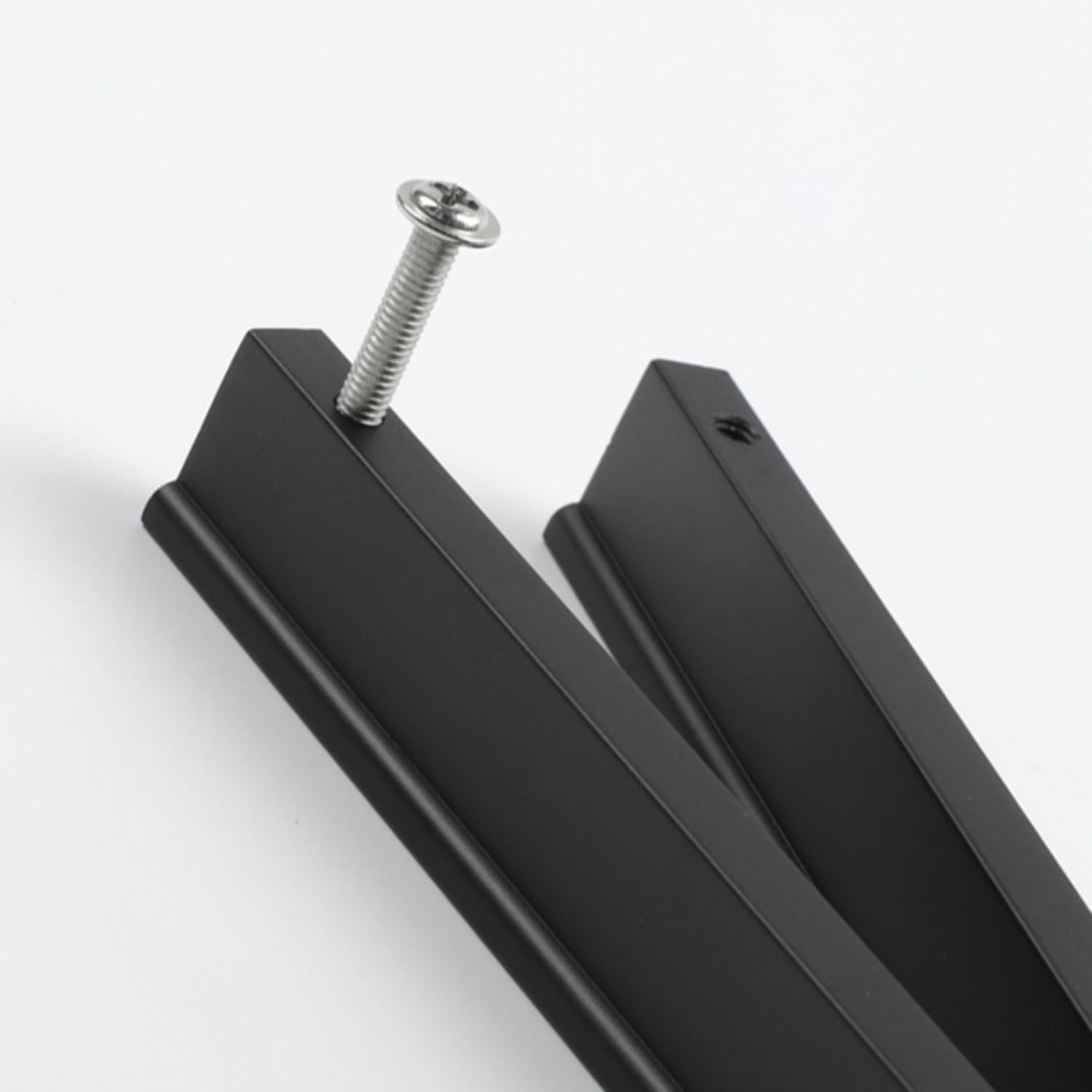 Griffe Möbel Schwarz Lang,2 Stück Schrankgriffe Modern Massive Aluminium | Eloxierte Oberfläche T-Zuggriffe Länge:148 - 1000 mm Schubladen Griffe 960mm/37.8in