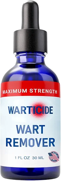 Liquid Wart Remover with 10% Salicylic Acid, Tea Tree & Cedar Leaf Oil - Max Strength Genital & Plantar Wart Treatment for Feet, Hands & Body - Made in USA - Freeze Off Alternative - 1 Fl Oz Dropper
