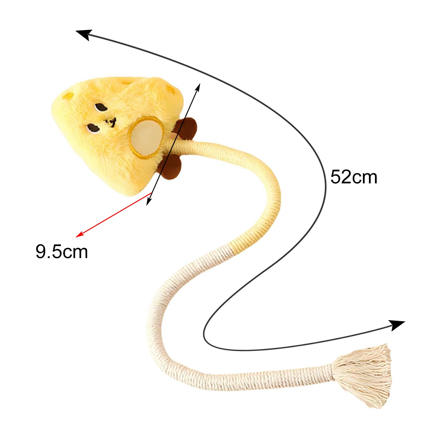 Jouet pour Chat, Jouet Chat Interieur,Jouet Chat Interactif, Jouet Interactif pour Chats, Jouant À Mâcher Nettoyage des Dents, Naturel Et Sain [Jaune]