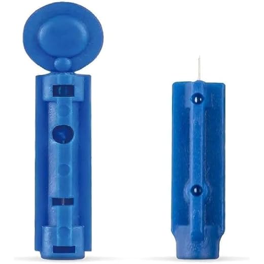ADZECT Dr. Morepen Supported Glucometer Round Blood Lancet 100 Pcs Blue Colour
