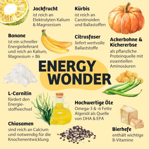 BugBell 400g Nassfutter, Pflanzlich & Vollwertig, Purinarm , Napferlebnis mit Jackfrucht, für aktive Hunde, Banane & Chia & L-Carnitin als Energielieferanten, hergestellt in DE