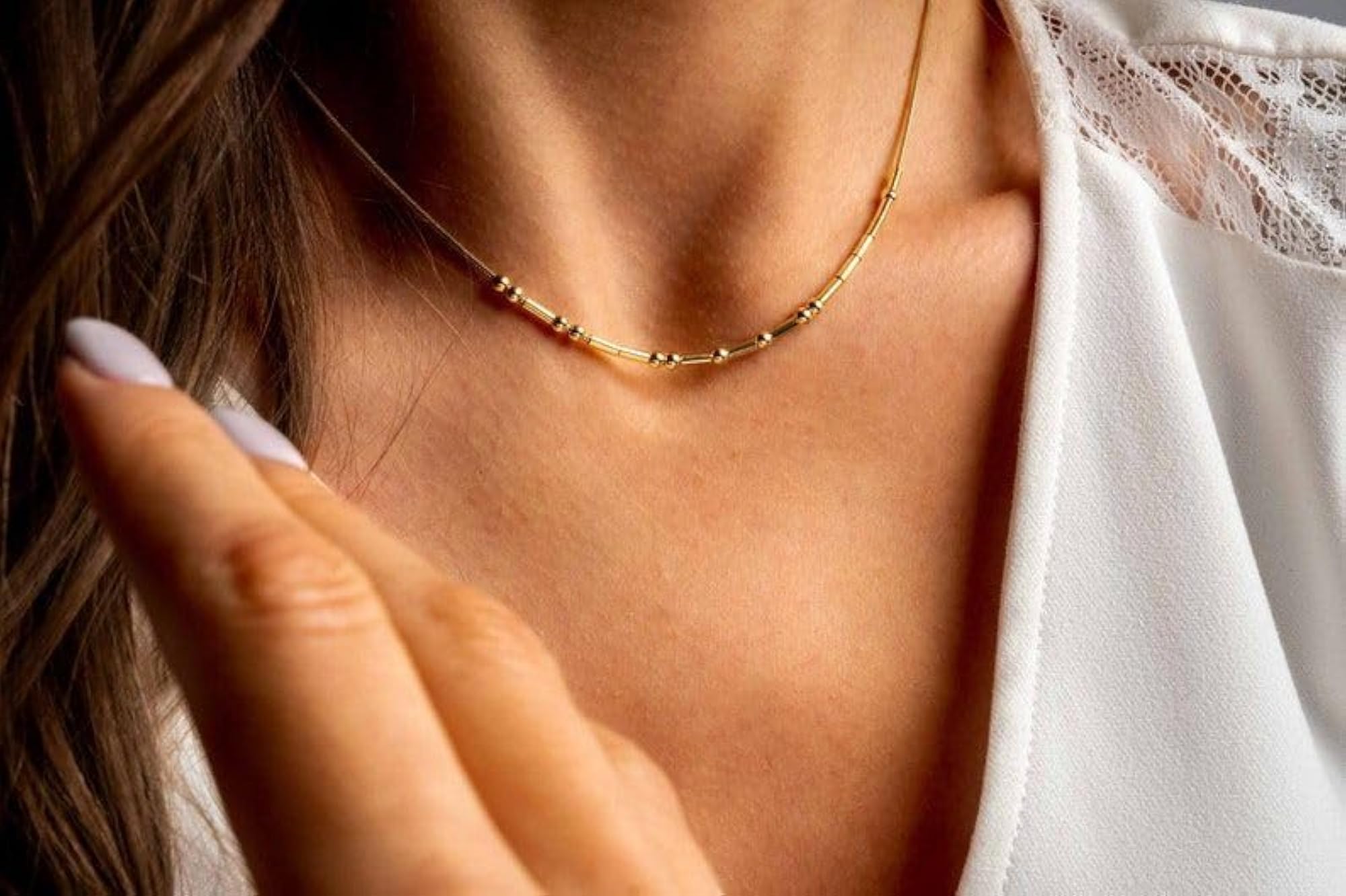 Morse Code Necklace, Personalized Hidden Message Jewelry