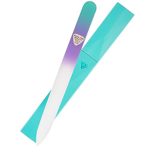 Glass Nail File with Case, Czech Glass Fingernail Files, Manicure