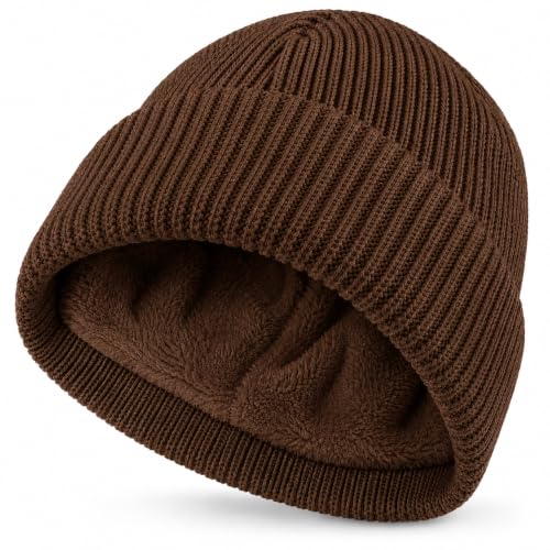 Image of Winter Cap for Men & Women Stylish, Beanie Cap, Woolen Cap for Man & Woman with Fur Inside, Round Shaped