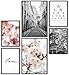Produktbild Papierschmiede® Mood Poster Set Frühling, Bilder Wohnzimmer Deko Schlafzimmer, 2x DIN A4 und 4x DIN A5, Blumen Paris Vintage Rosa - Wandposter ohne Rahmen