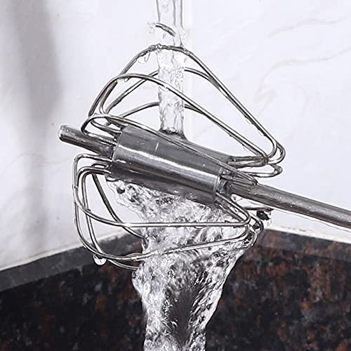 Frusta per uova in acciaio inox, pratica frusta per la casa, con pressa a spirale, squisita fattura
