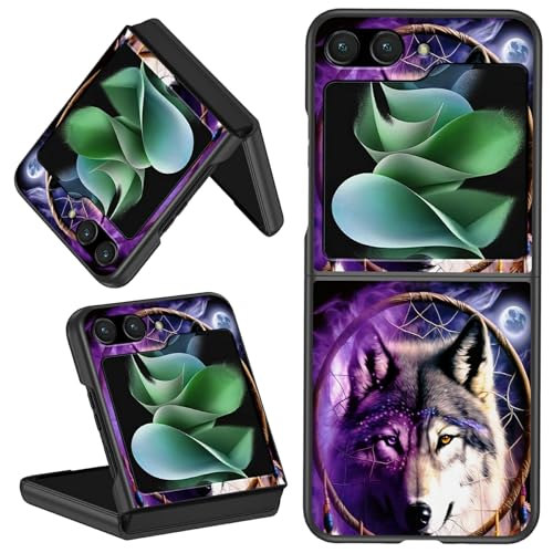 BFDHGQZC for Samsung Galaxy Z Flip 5 Phone Case,Dream Chasing Wolf