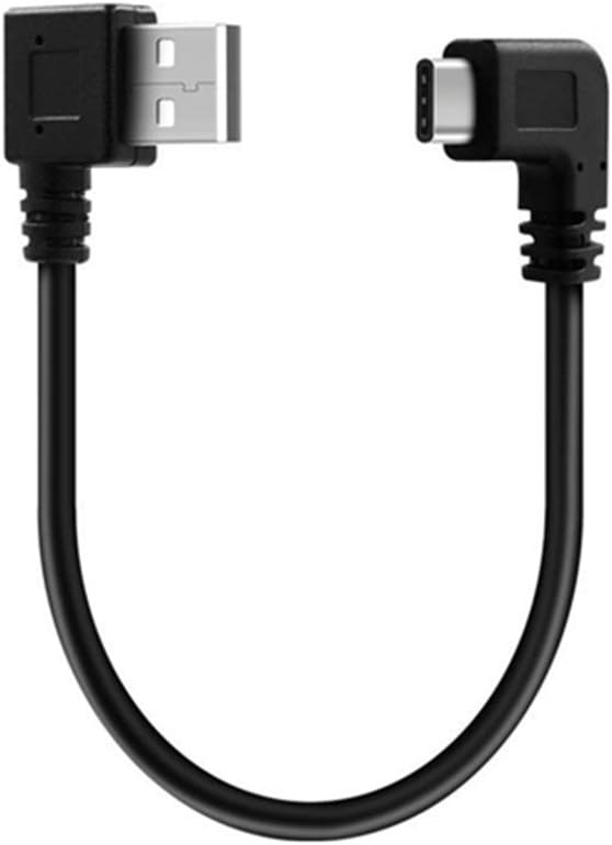 Portable 25cm USB 3.1 Type C to USB 2.0 Charging Cable Data Sync Lead Short USB-C Cable 90 Degree Right Angle For Samsung Galaxy S8/ S8+/S9/Note 8, Google Pixel 2 3,Lumia 950, LG G5 G6