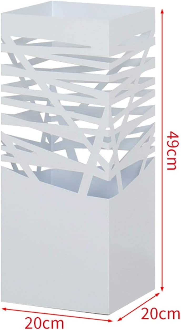 Umbrella Stands Modern White Umbrella Stand, Metal Umbrella Bucket, Fashion and Creative Household Business Umbrella Storage Rack, 20x20x49cm image 5