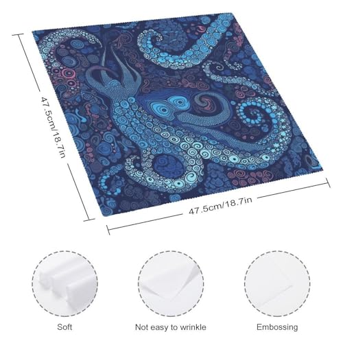 Servilletas de Tela Blancas Cuadradas 18.7x18.7 Pulgadas Pack 6 miniatura 2