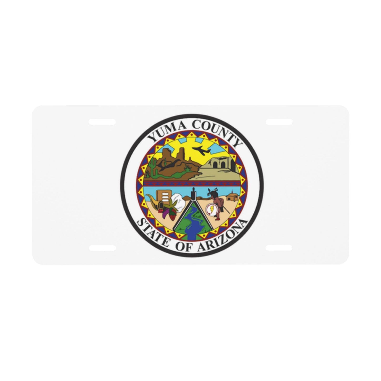 Yuma County Arizona Seal License Plate 6X12 Inch Aluminum Decorative Car Front License Plate Cover Metal Car Plates Tag Novelty Vanity Tag