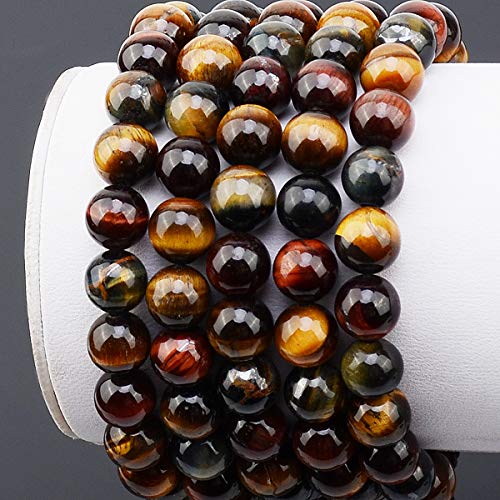 Image of Massive Beads Natural Healing Power Gemstone Crystal Beads Unisex Adjustable Macrame Bracelets 8mm