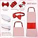 SATINIOR 3 Pcs 1950s Adult Waiter Costume Popcorn Soda Jerk Hot Dog Costume Carnival Circus Party Cosplay(Red White)