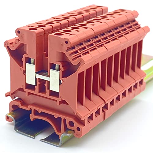 Bornes DIN UK5N-R Erayco bloc jonction à vis pour sécuriser les câbles 30-10 AWG
