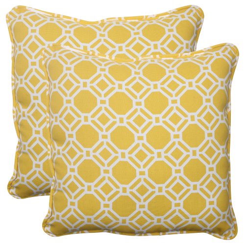 Pillow Perfect Outdoor/Indoor Rossmere Sunshine Lumbar Pillows, 11.5