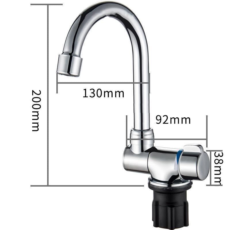 Rubinetto Pieghevole Per Camper - In Ottone Cromato, Rotazione 360°, Per Lavello Da Cucina - Foto 8