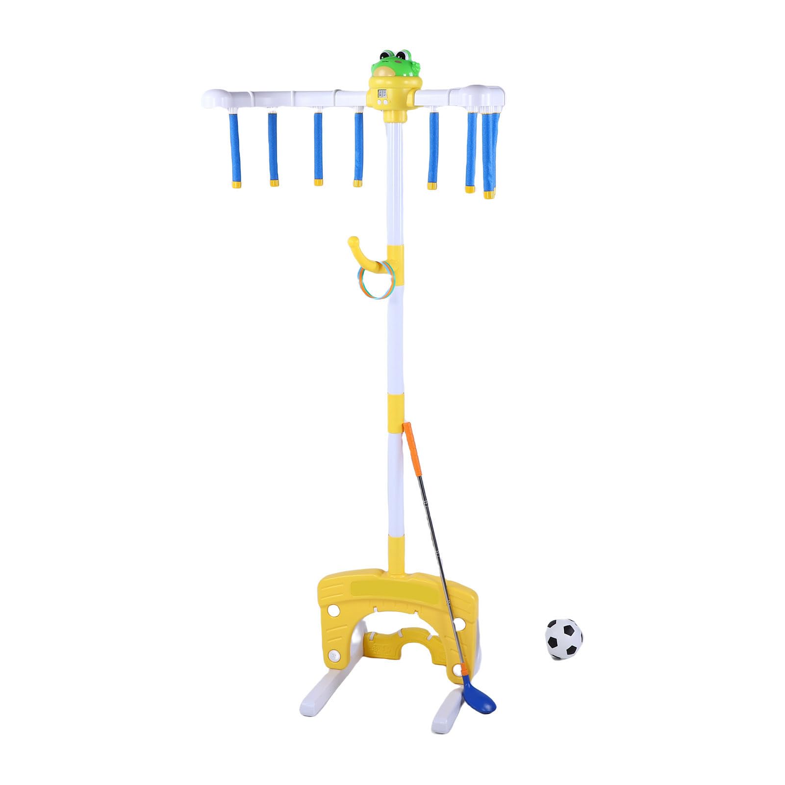 Diyeeni Juego de Atrapar Palos 4 en 1, Juguete de Reflejos con Control | Juego de captura de palos que caen, juguete de entrenamiento de coordinación ojo-mano, con golf, fútbol y lanzamiento para