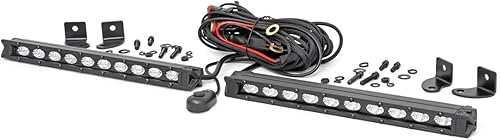 Rough Country Barras de luz LED Slimline CREE serie negra de 10 pulgadas  Par - 70410ABL