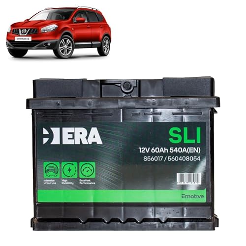 Batteria 60Ah per Nissan Qashqai 1.6 2.0 benzina 2006-2011