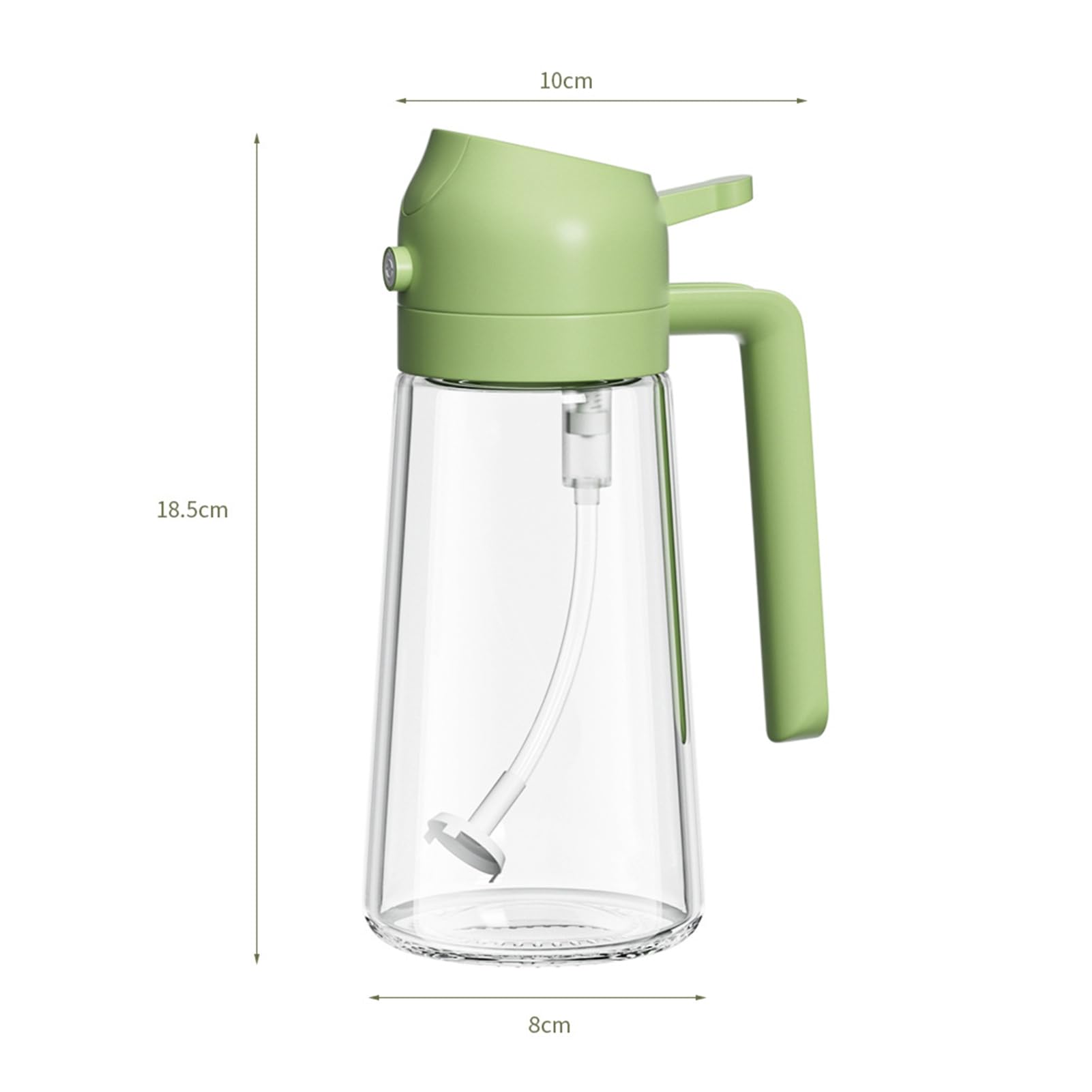 Spruzzatore E Versatore Per Olio 2 In 1 500 Ml | Vetro Infrangibile E BPA Free | Per Cucina, Insalate E BBQ - 2