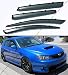 Cuztom Tuning FIts for 2008-2014 Subaru Impreza WRX STi JDM Clip-On Smoke Tinted Window Visor Vent Weather Guard