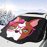 🚓SCHNEEWINTER: Wenn Sie im Winter Schnee / Eis fernhalten, tritt kein Schnee durch die Abdeckung aus. Es widersteht der Wasseraufnahme, um sicherzustellen, dass der gesamte Schnee nicht mehr kratzt, keine gefrorenen Scheibenwischer mehr und keine Zeit mehr auf das Auftauen wartet. Diese Premium-Windschutzscheibenabdeckung erleichtert allen Fahrzeugbesitzern das Leben und spart Zeit und Geld.