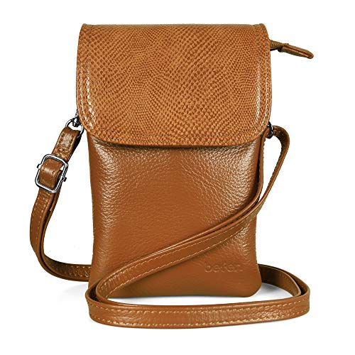 Image of befen Genuine Leather Small Crossbody Bags for Women Cell Phone Travel Bag