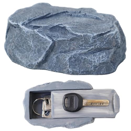 SURALIN 1PCS Cache Clef Exterieur Cachette Secrete en pierre Cache-clés pour Jardin Terrasse et Espace Extérieur