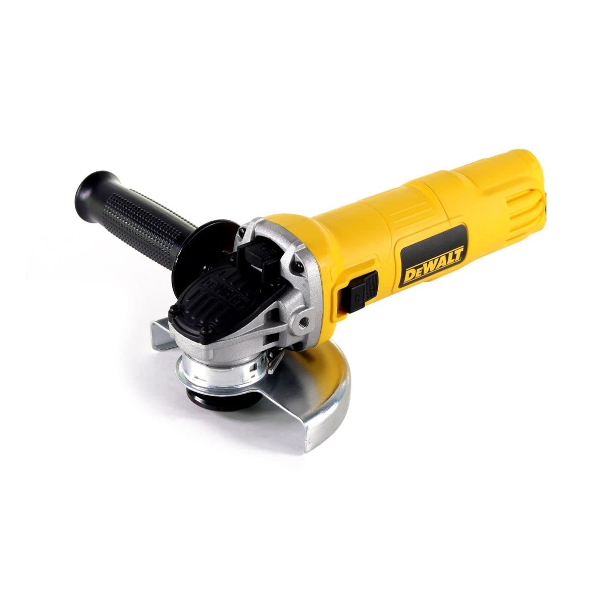 DEWALT - Mini Amoladora 800W, Empuñadura Lateral y Cubierta de Protección, Disco Ø125mm, Velocidad en Vacío 11800rpm, Compacta y Ligera - DWE4057-QS