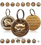 FYNIGO 3D Pattern Dog Cat Tags Engraved for Pets,Custom Pet Name ID Tag Personalized with 53 Excl...