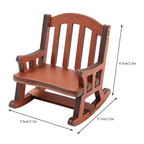 SALUTUY Cadeira de balanço básica de pátio ao ar livre, cadeira de casa de bonecas, fabricação fina,